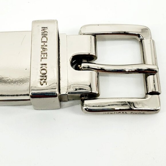 Michael Kors Women's Waist 36" to 39" Black Casual Textured MK Print Belt - Picture 9 of 9